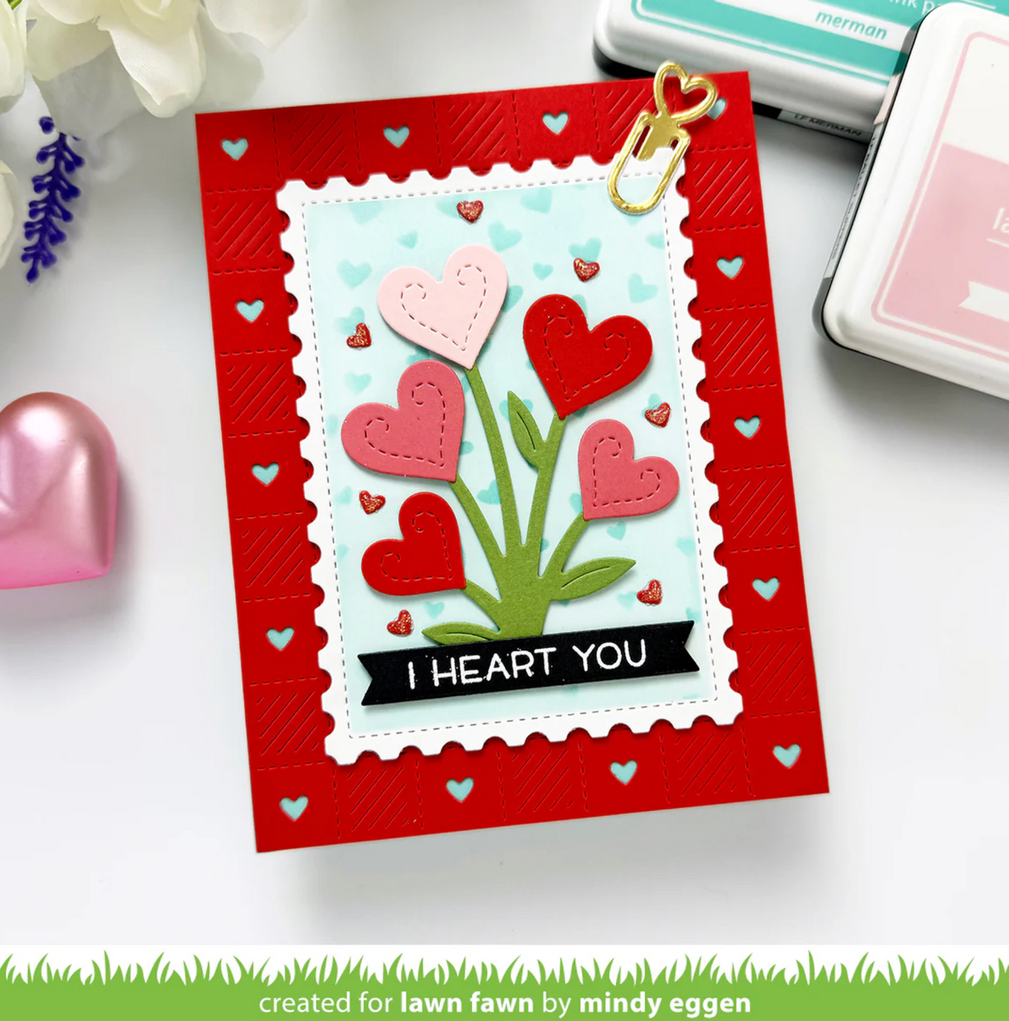 Lawn Fawn Postage Rectangle Stackables Stencils