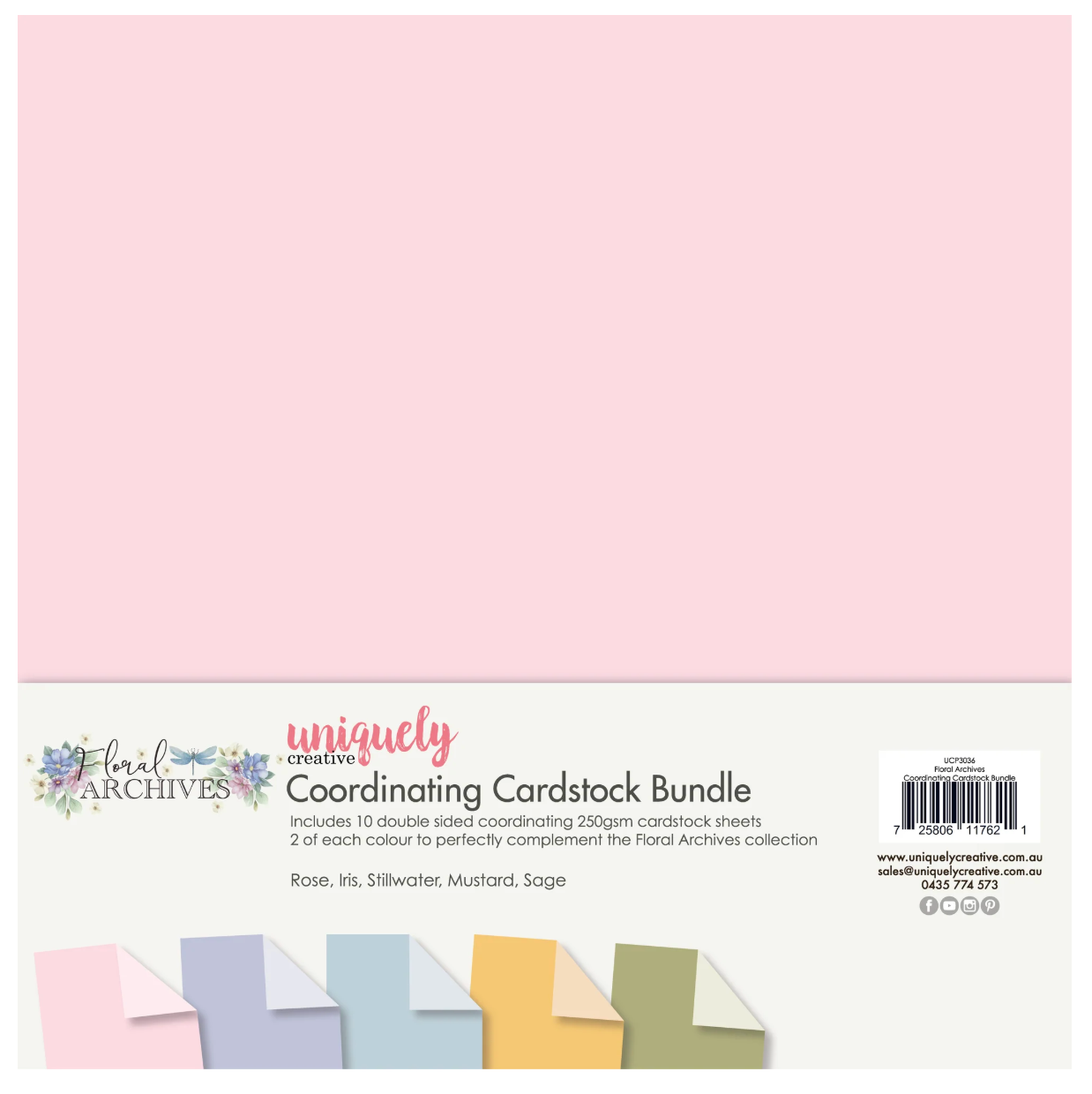Uniquely Creative Floral Archives Coordinating Cardstock Bundle