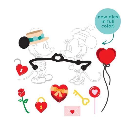 Spellbinders Classic Mouse Love Etched Dies