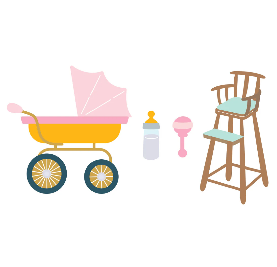 Spellbinders Baby Accessories Etched Dies