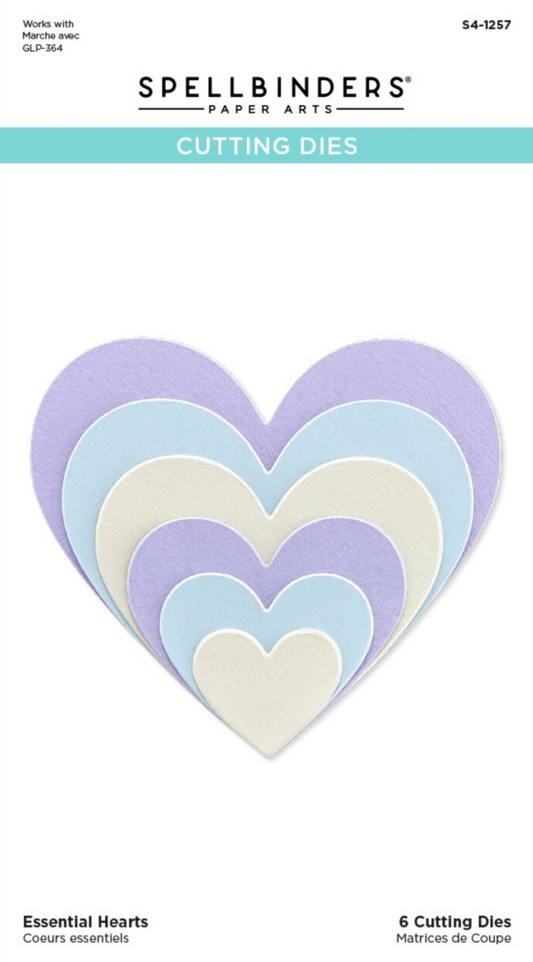 Spellbinders Essential Hearts Etched Dies