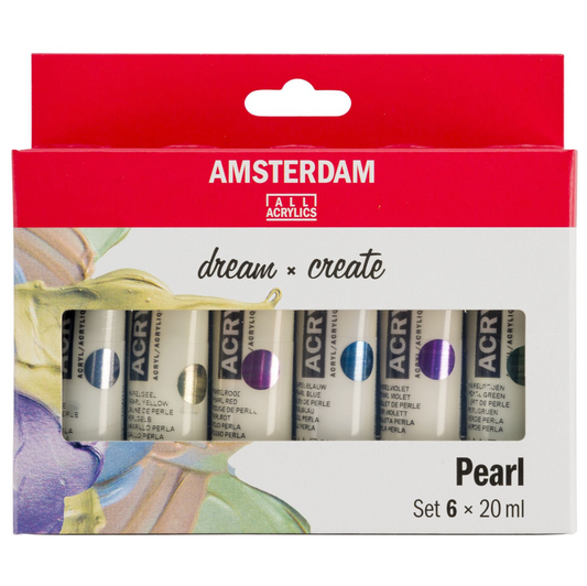 Amsterdam Standard Acrylic Pearl Paint Set 20ml 6/Pkg
