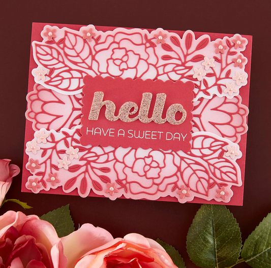 Spellbinders Build a Card Hello Dies