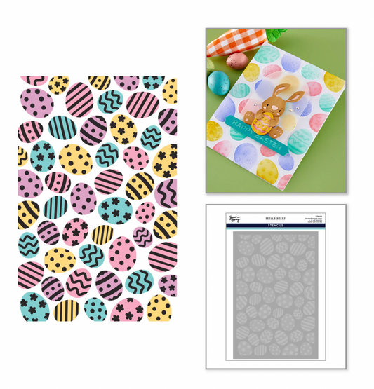Spellbinders Layered Ornate Eggs Stencils & Embossing Folder
