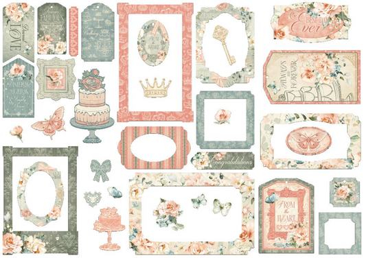 Graphic 45 Chipboard Die-Cuts - Always and Forever