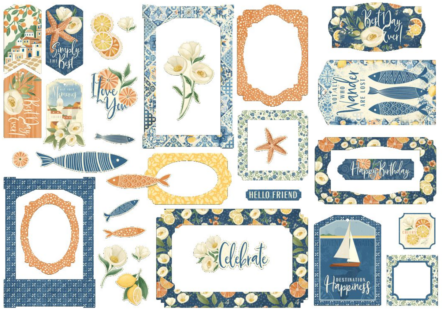 Graphic 45 Chipboard Die-Cuts - Scenic Route