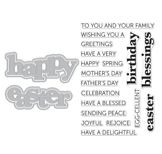 Hero Arts Happy Easter Stamp & Cut XL