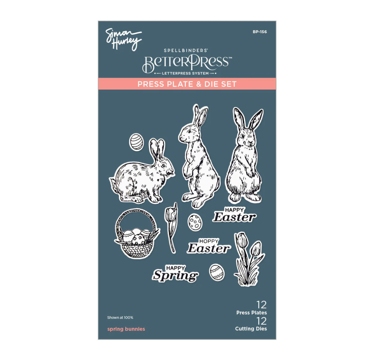Spellbinders Spring Bunnies Press Plate & Die Set