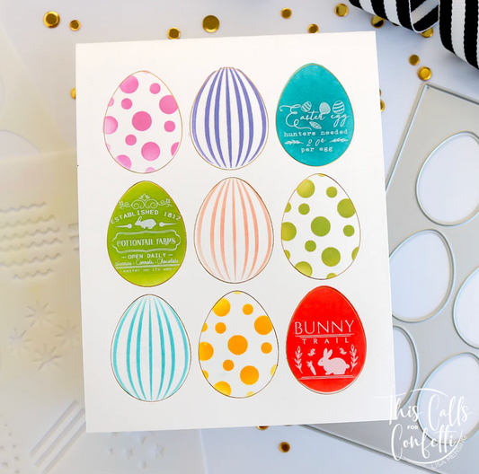 This Calls for Confetti Easter Egg Plate & Stencil Bundle