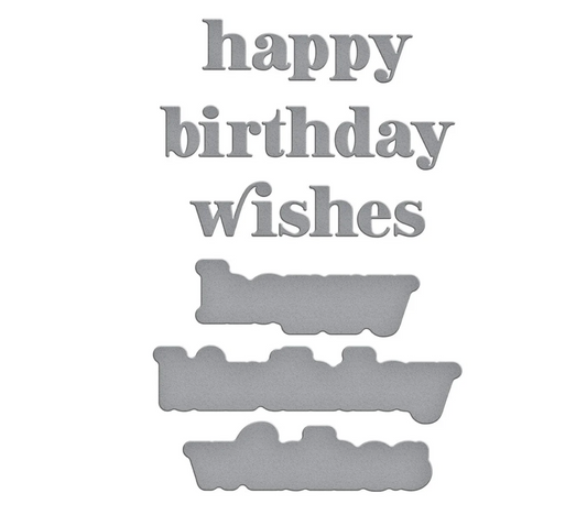 Spellbinders Happy Birthday Wishes Etched Dies
