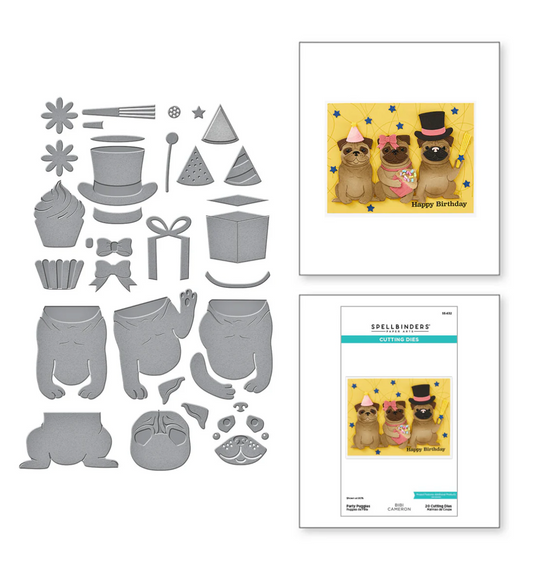 Party Pugs Card Kit with Party Puggles Die Set