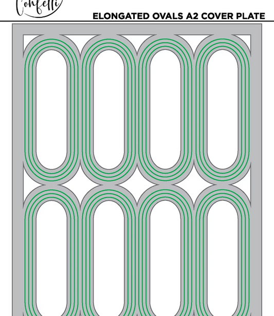 Elongated Ovals A2 Cover Plate Die