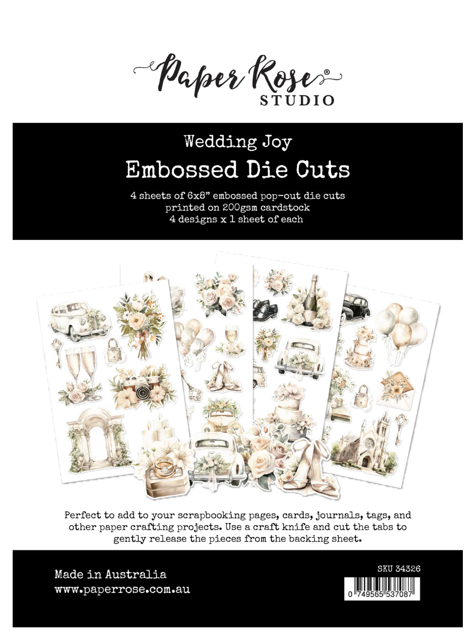 Wedding Joy Embossed Die Cuts