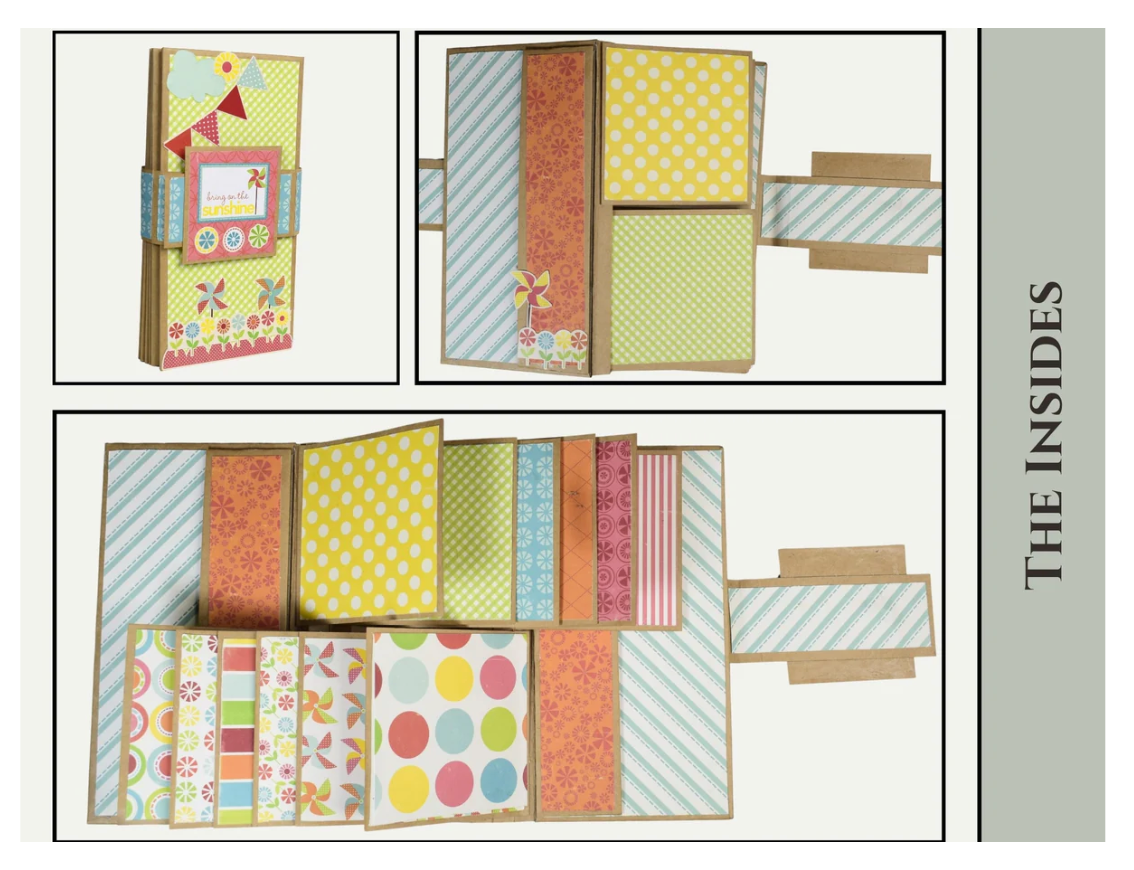 CrafTreat Scrapbook Blanks - Flag Folio - Black & Kraft Color
