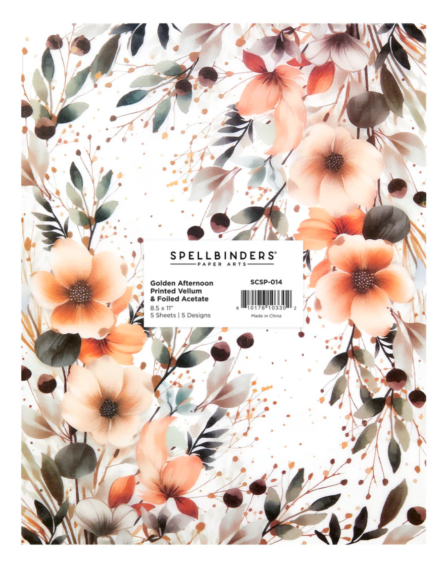 Rosie's Studio Golden Afternoon Printed Vellum & Foiled Acetate