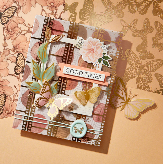 Rosie's Studio Golden Afternoon Butterfly Embellishments