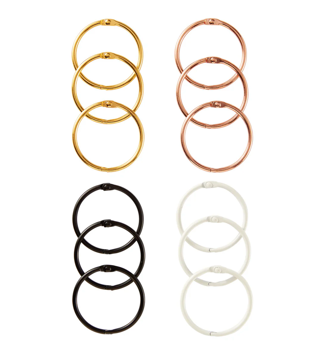 Spellbinders 1.5" Book Rings - 12 pack