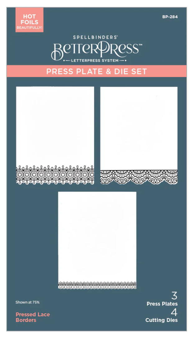 Spellbinders Pressed Lace Borders Press Plate & Die
