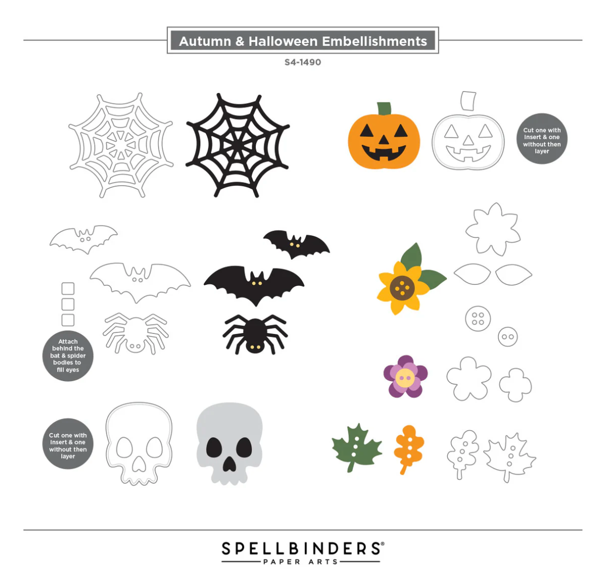 Spellbinders Fergus 3D Felt Decor Die Collection Bundle