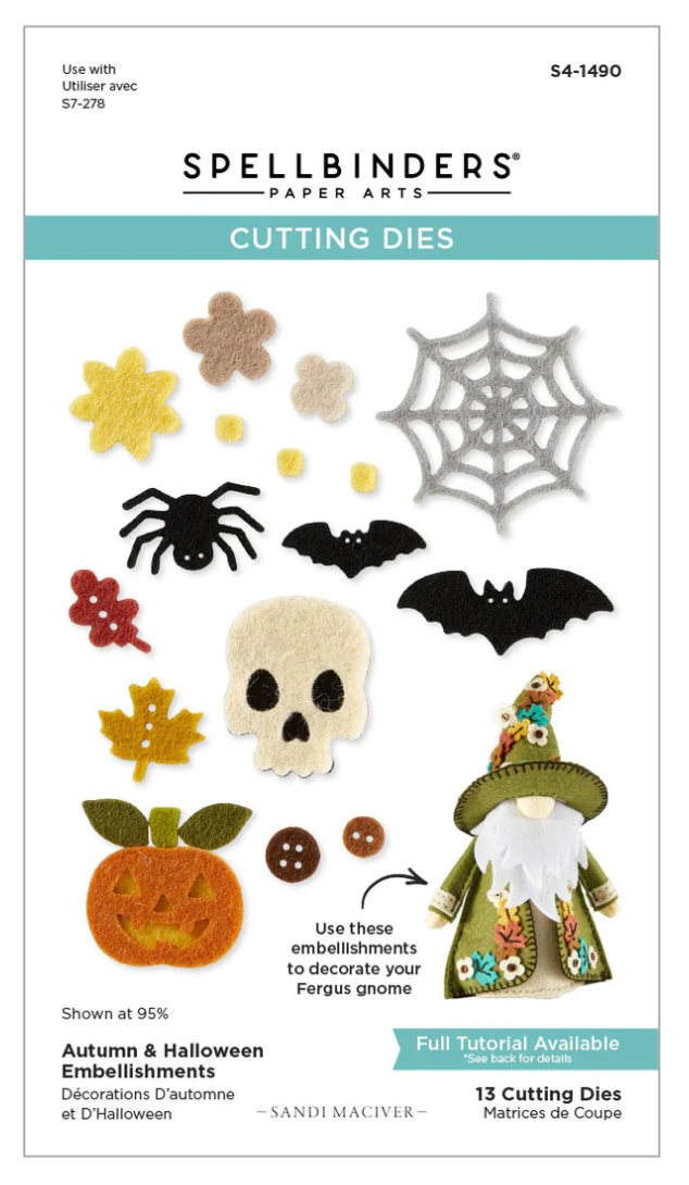Spellbinders Fergus 3D Felt Decor Die Collection Bundle