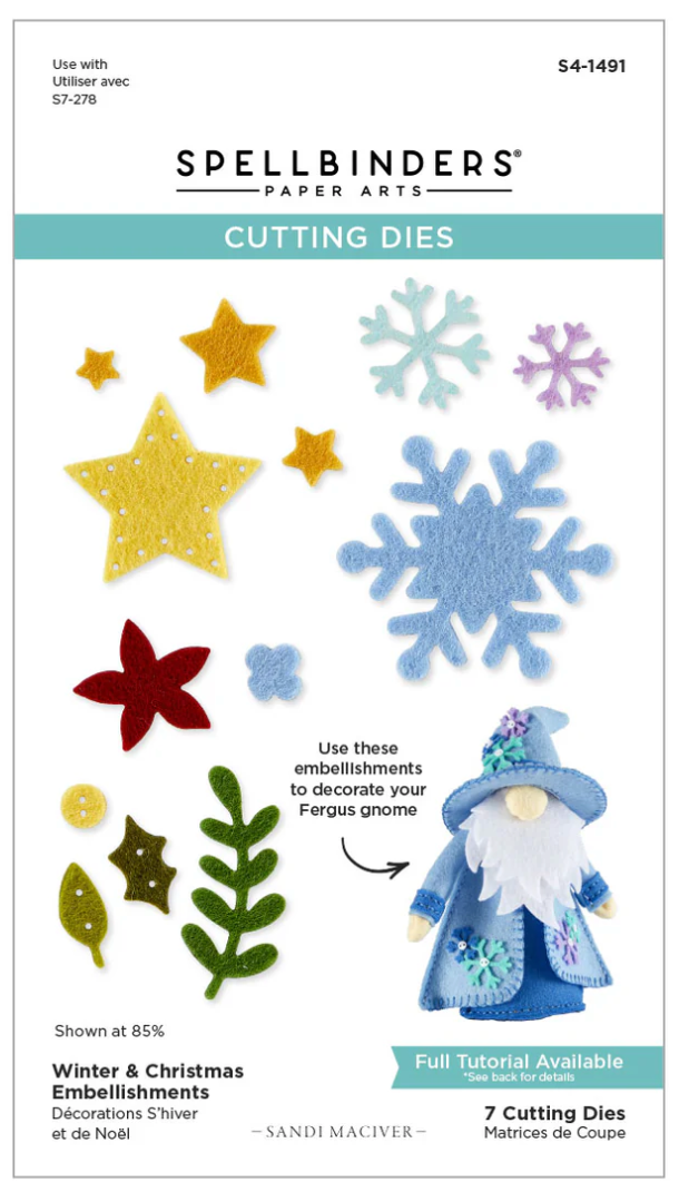 Spellbinders Fergus 3D Felt Decor Die Collection Bundle