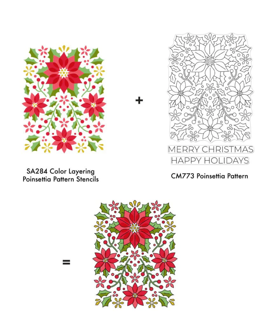 Hero Arts Poinsettia Pattern Bundle
