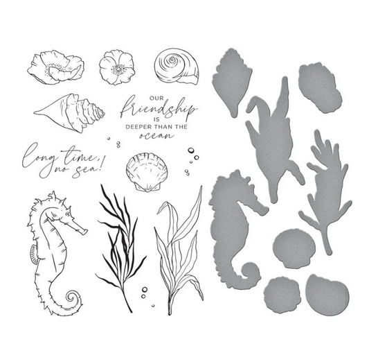 Seahorse Garden Stamp & Die Set