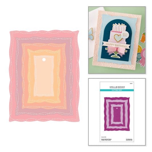 wonky stitched rectangle nesting dies