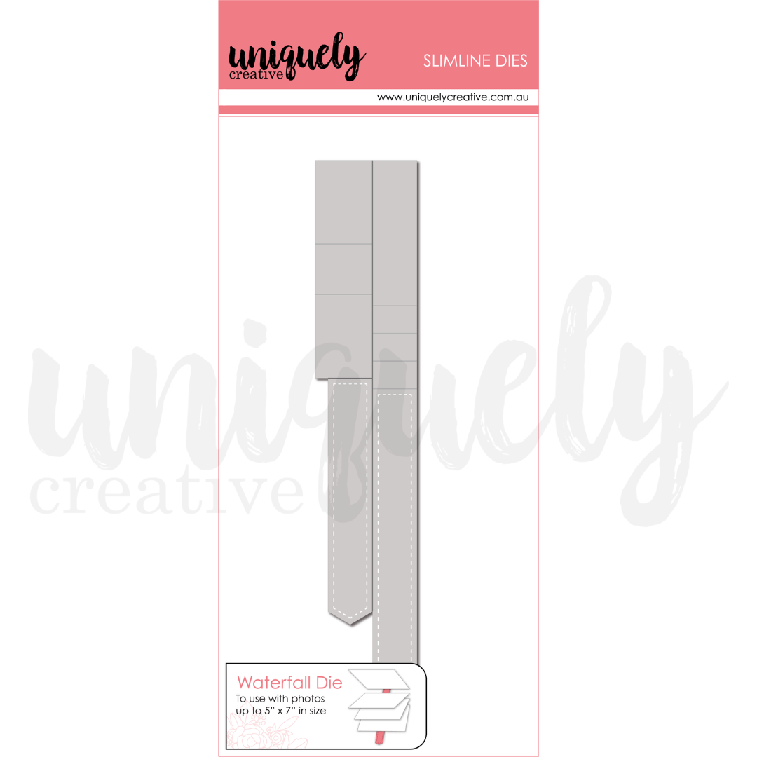 waterfall die strips in uniquely creative packaging