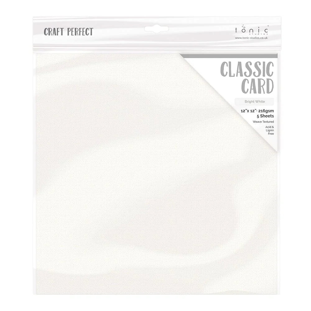 Craft Perfect Classic Card Bright White Cardstock 12" x 12"