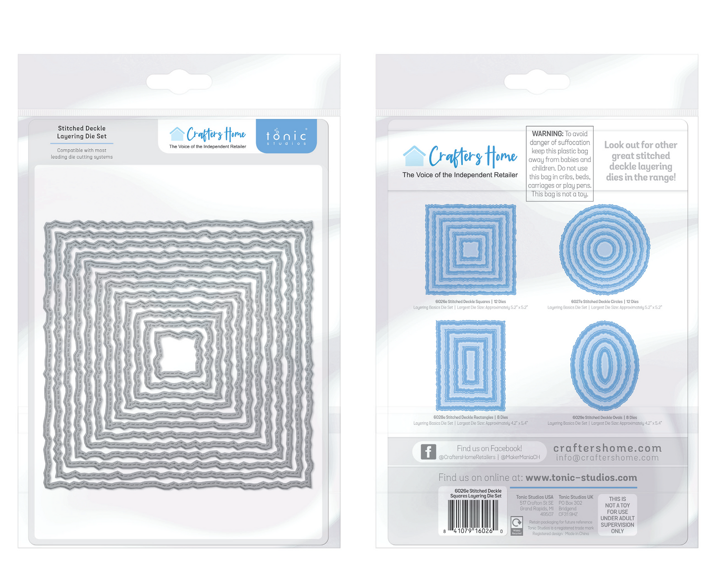 Crafter's Home Exclusive Tonic Studio Dies - Stitched Deckled Layered Die Bundle