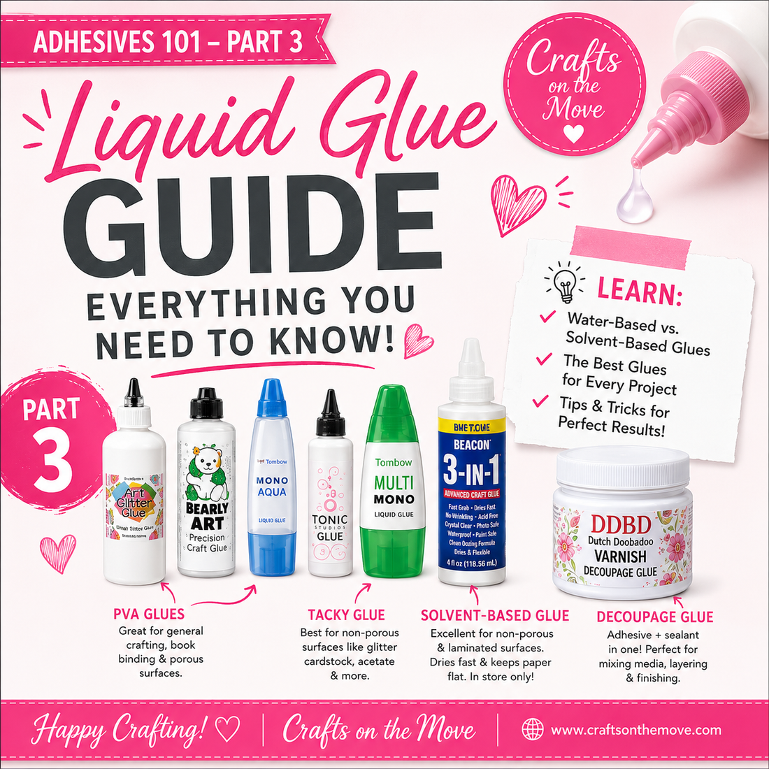 Adhesives 101 for Card Makers, Part 3: The Best Liquid Glues — PVA, Tacky, Solvent, and Decoupage Explained
