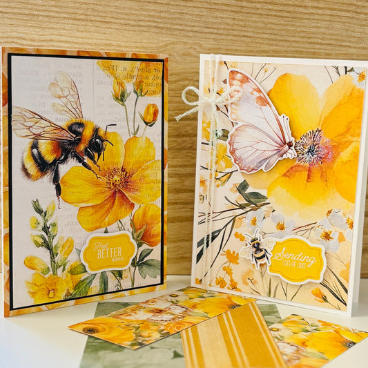 Paper Rose Studio Bees & Butterflies Card Inspiration