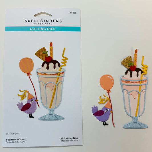 I love paper piecing...Spellbinders Fountain Wishes