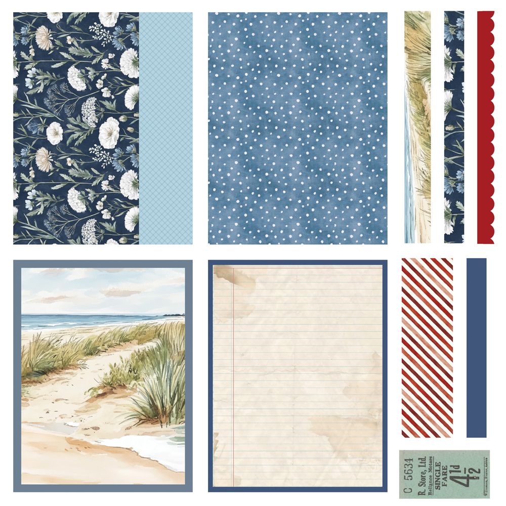 Simple Stories Simple Cards Card Kit - SImple Vintage Sand and Sea