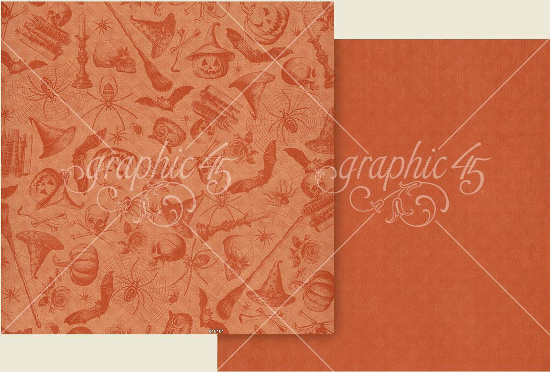 Graphic 45 Ghostly Greetings Solid 12" x 12" Collection