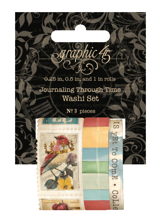 stamp and stripe washi tape journaling through time
