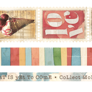 stamp and stripe washi tape journaling through time sample