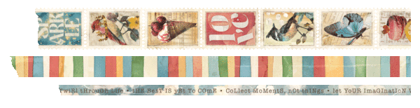 stamp and stripe washi tape journaling through time long sample