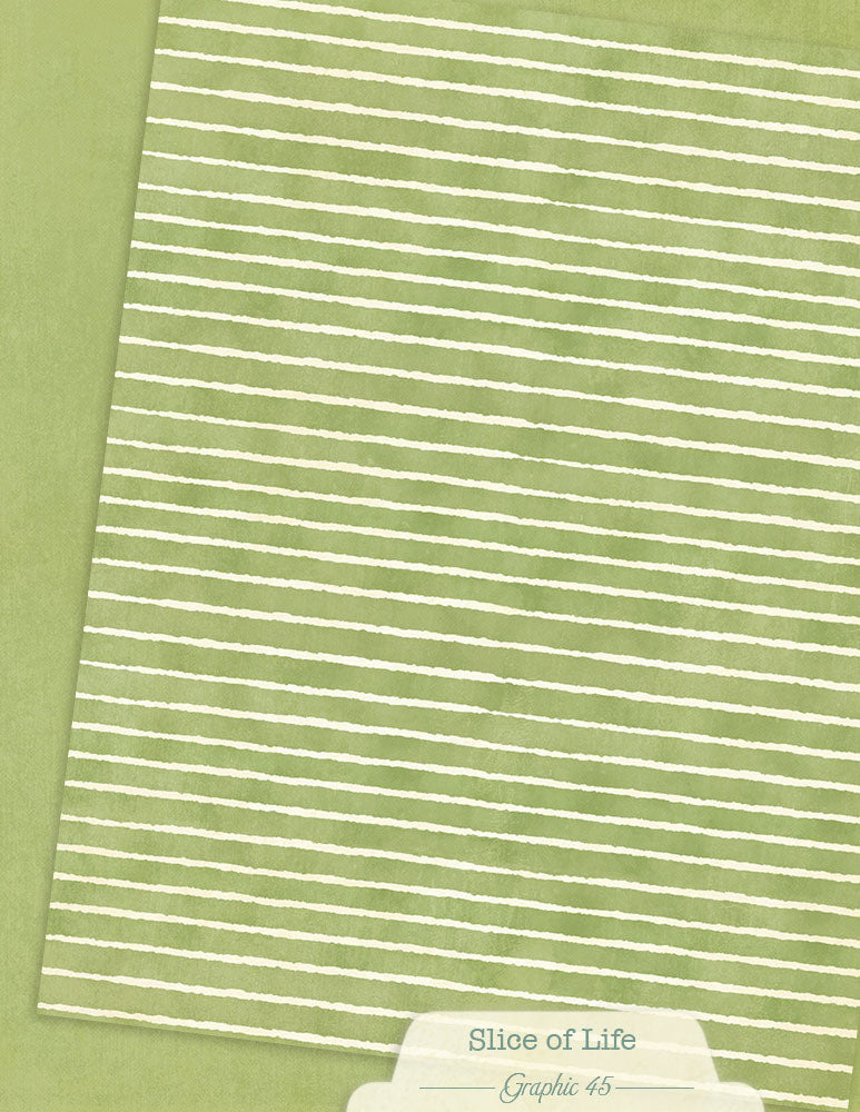 Green background with white horizontal lines and 'Slice of Life' branding