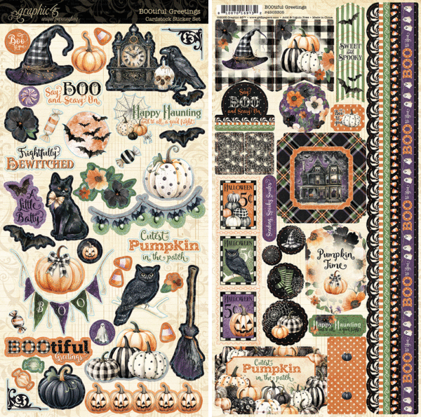 Graphic 45 BOOtiful Greetings Sticker Set