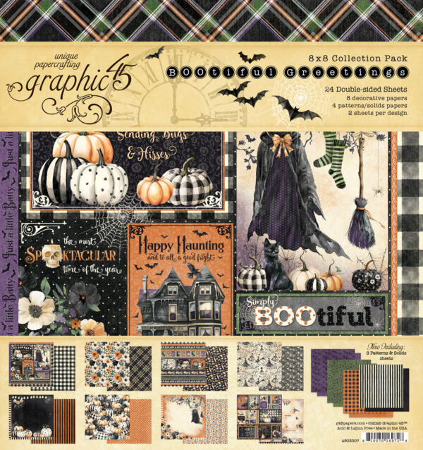 Graphic 45 BOOtiful Greetings 8×8 Collection Pack