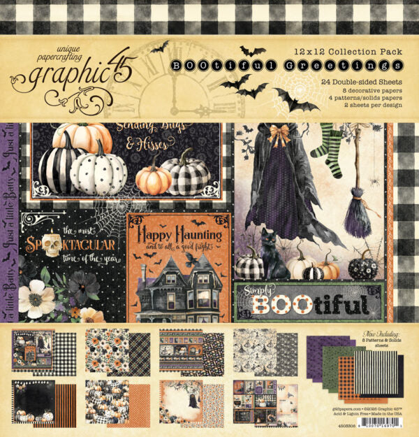 Graphic 45 BOOtiful Greetings 12×12 Collection Pack