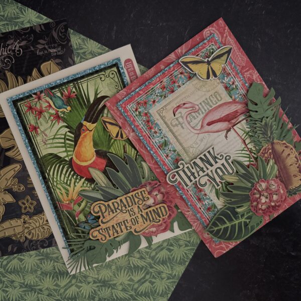 Graphic 45 Lost in Paradise — Updated Keepsake Kit with Metal Die-Set