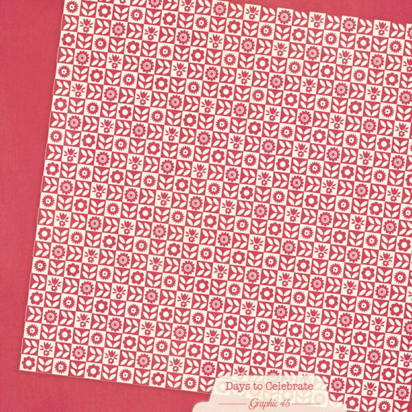 Graphic 45 Days to Celebrate 12x12 Patterns & Solids Pack