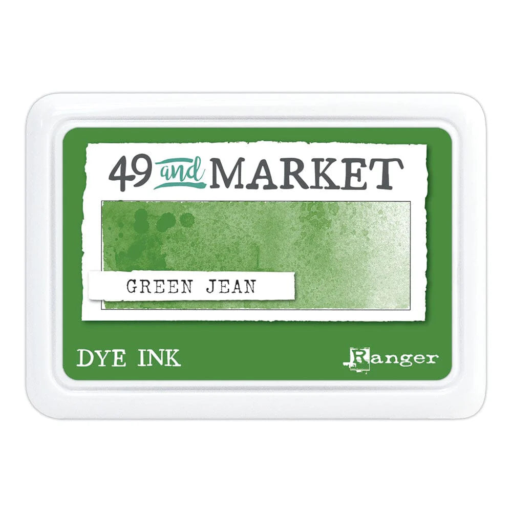 Green ink pad with '49 and Market' branding on a white background