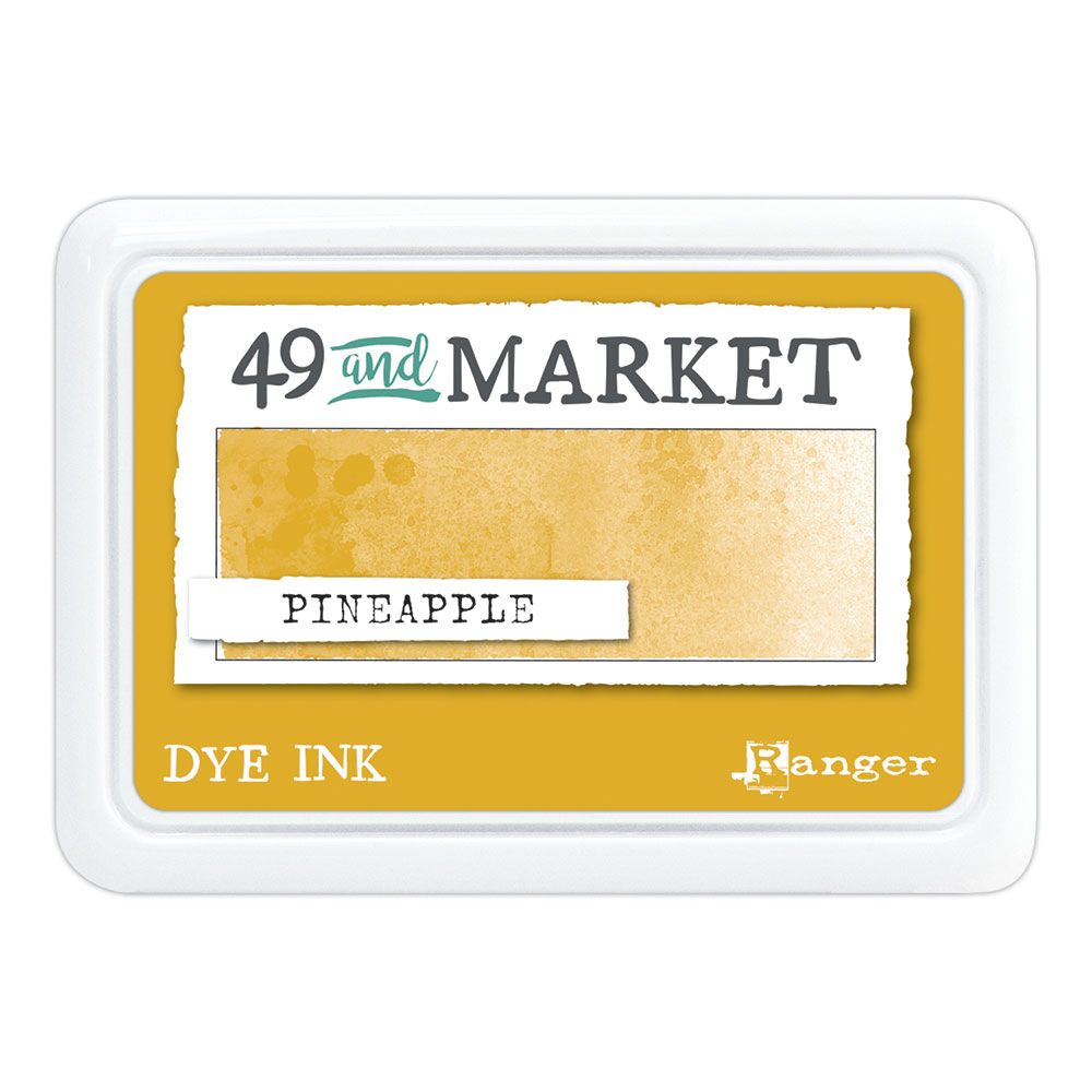 49 and Market Pineapple dye ink pad with brand name on a white background