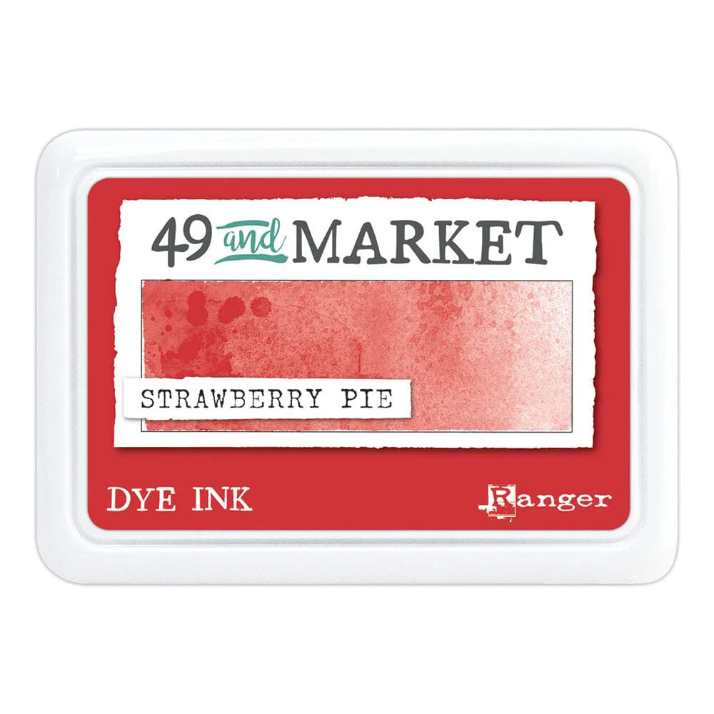 49 and Market dye ink pad with 'Strawberry Pie' color on a white background
