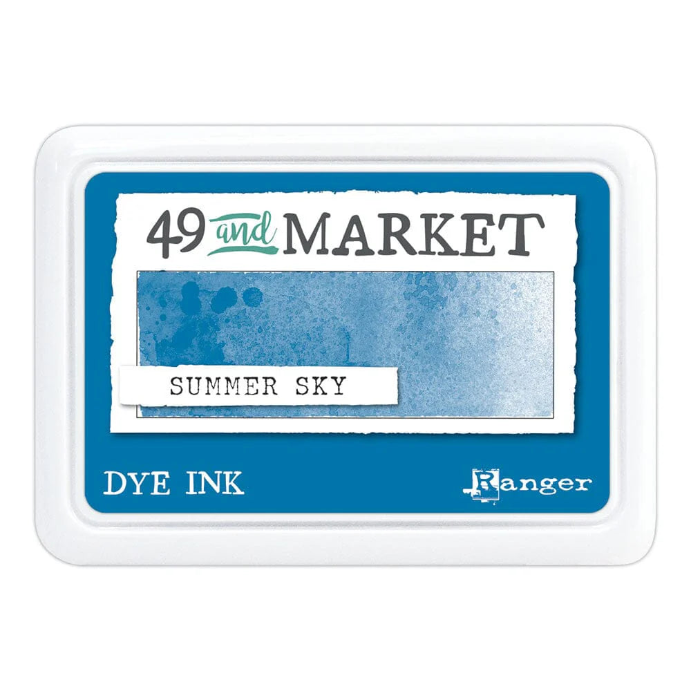 49 and Market dye ink pad with 'Summer Sky' color on a white background