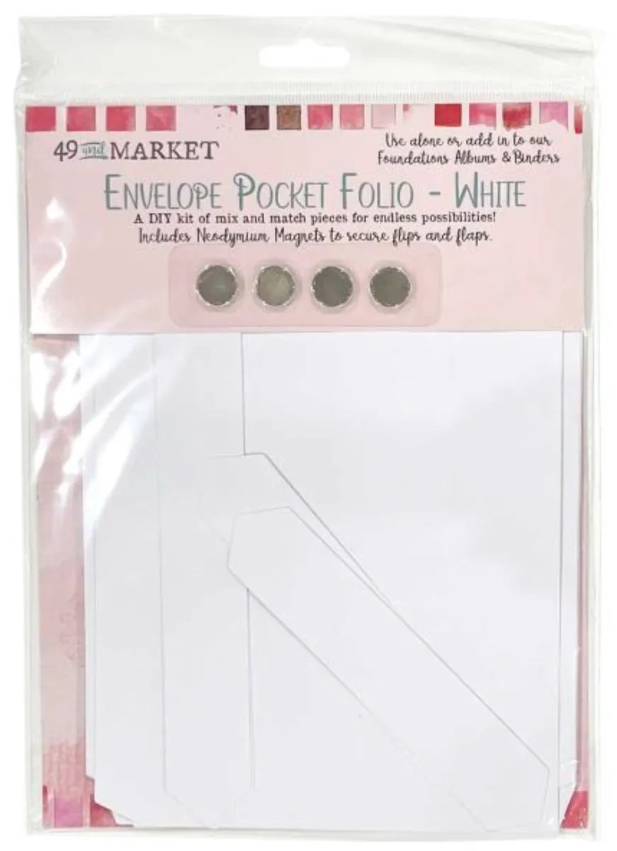 49 and Market Envelope Pocket Folio - White